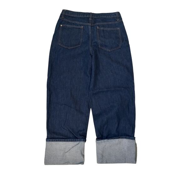 NWT Kate Spade for Target dark wash cuffed cropped wide leg jeans SIZE 8 - Picture 4 of 4